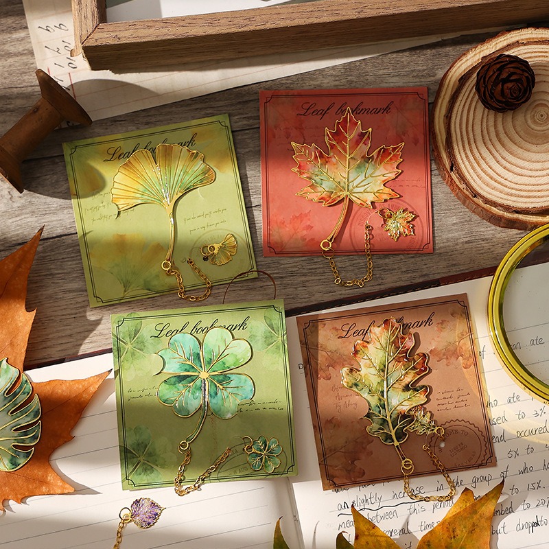 1 個ヴィンテージリーフブックマーク金属ペンダント付き読書ア - Dried Flower Bookmark のレビューと価格
