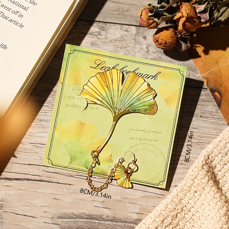 1 個ヴィンテージリーフブックマーク金属ペンダント付き読書ア - Dried Flower Bookmark のレビューと価格