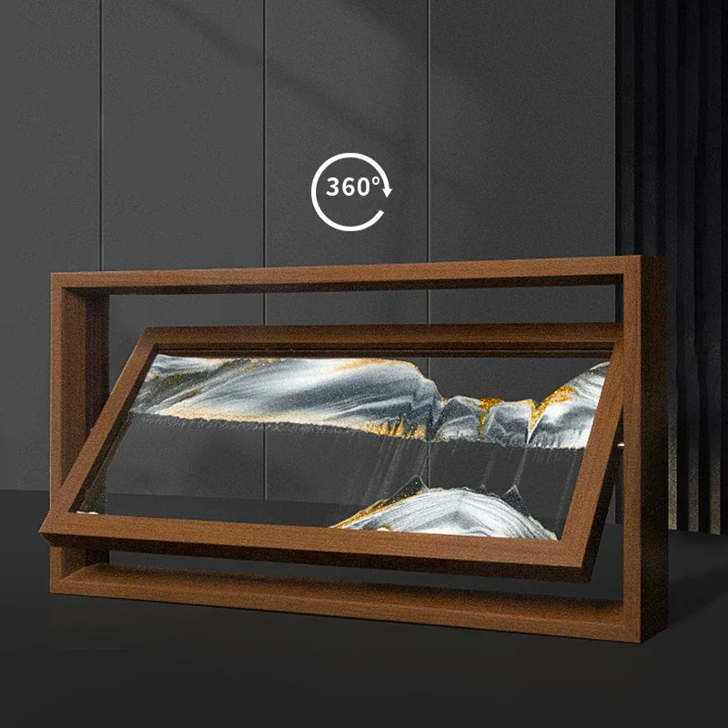 家の装飾のための回転砂,水砂のイメージを備えた木製の正方形の - Engraved Wood Frame のレビューと価格