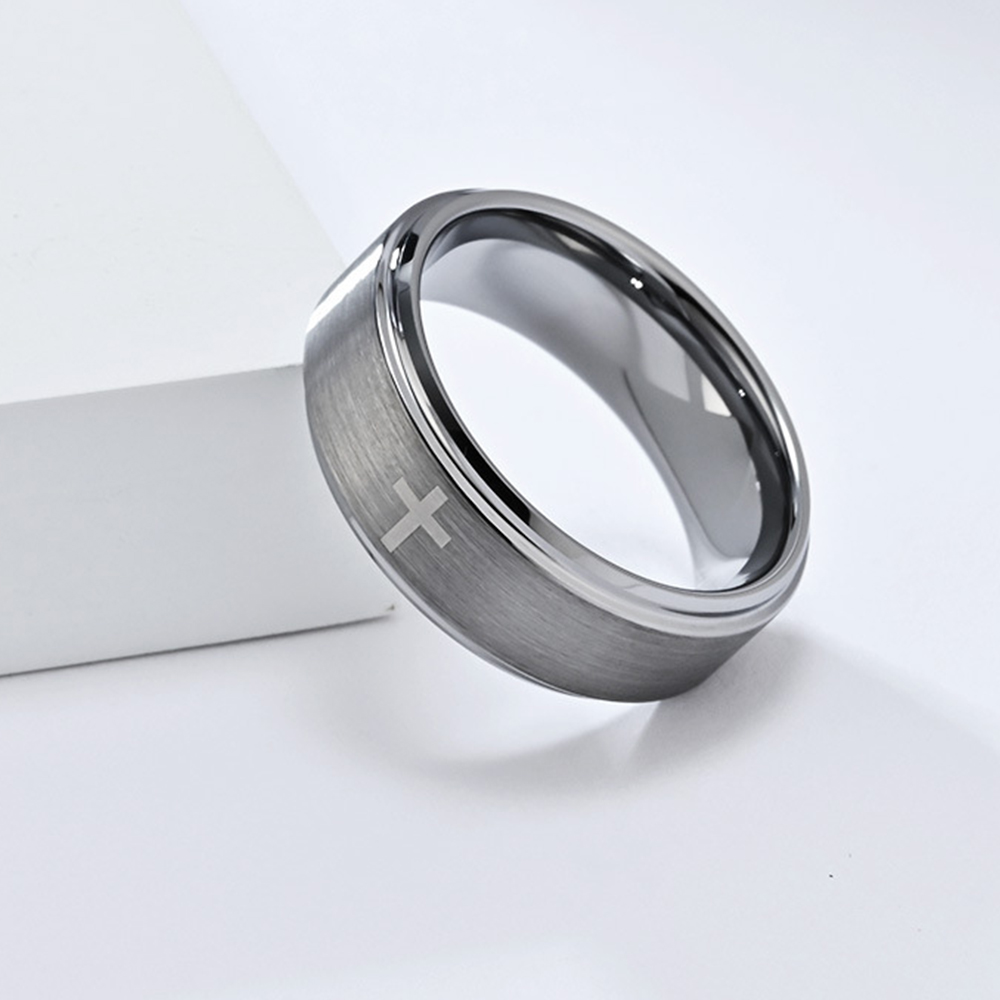 レトロチタン鋼クリスチャンイエスクロス聖書リングパンクゴシッ - Initial Ring Custom のレビューと価格