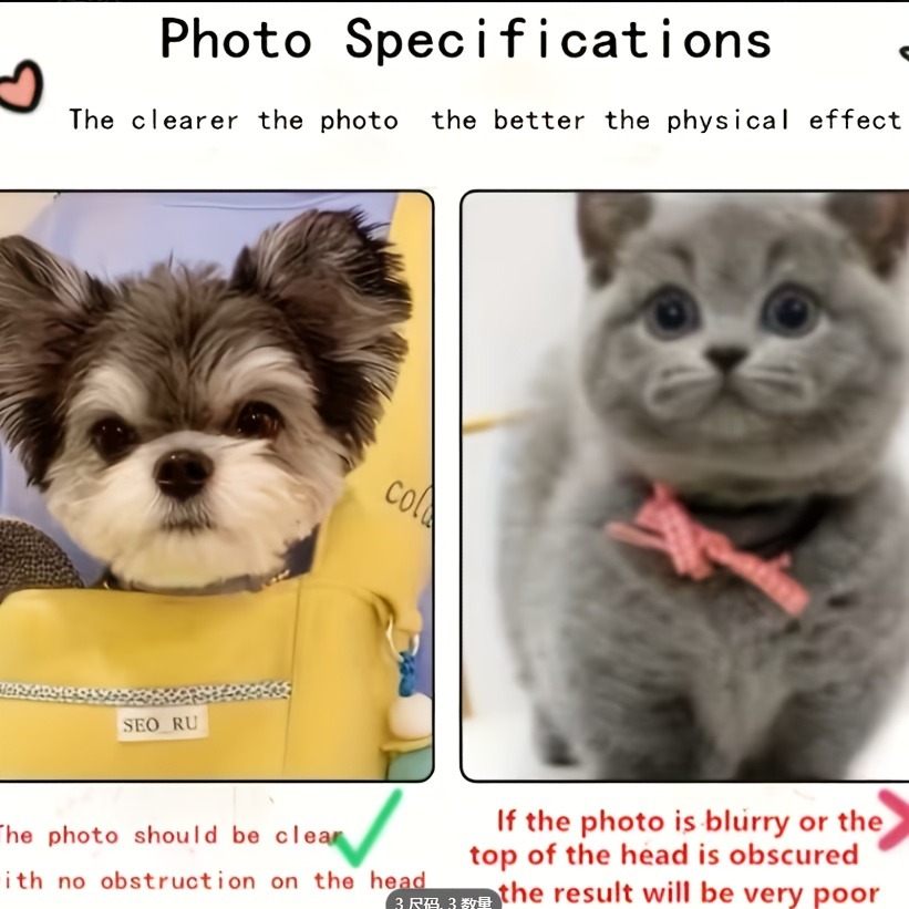 カスタム不規則型ペットアクリルスタンド、2Dフラットペット写 - Pet Portrait Custom のレビューと価格